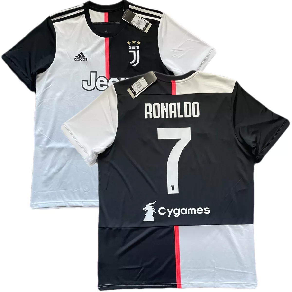 2019/20 Juventus Home Jersey #7 XL Adidas Cygames CR7 NEW | eBay