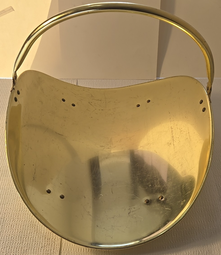 Porta legna da ardere con piedini artiglio ottone lucido vintage 19” x 14” - Foto 20 di 21