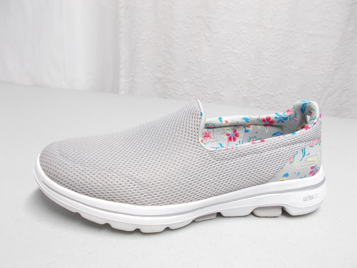 Skechers go walk 5 flowery 2025 air mesh slip on trainer