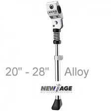 Silver NUVO 20"-28" Bicycle Bike Kickstand Adjustable, Cruiser Road City BMX