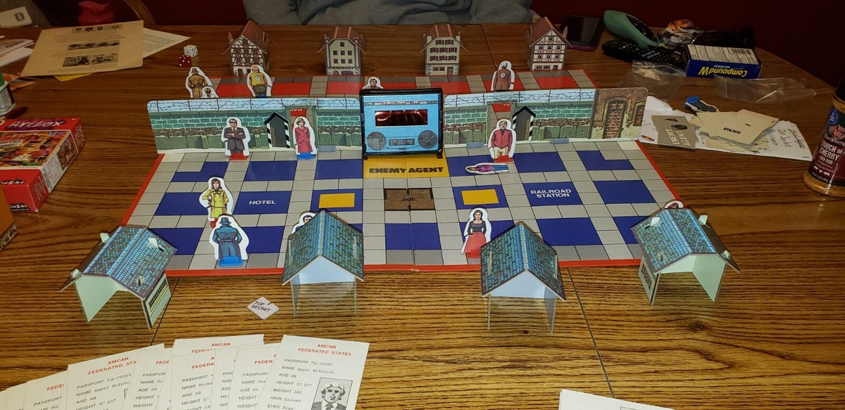 Enemy Agent foreign intrigue game by Milton Bradley missing pieces 