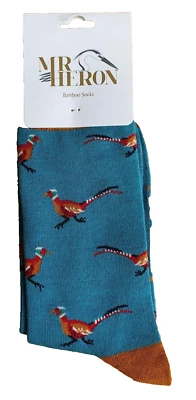MR HERON Pheasant Mens Socks 7-11 Men Boys Gift Pheasants Game Christmas Gift