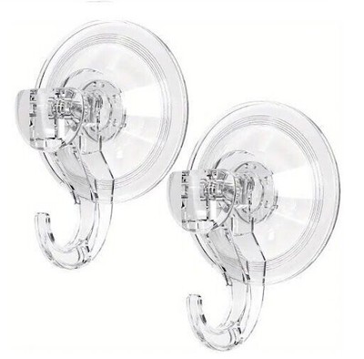 Suction Hooks, 2 Pack Razor Hooks Removable & Reusable Suction Shower Hook Water