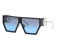 Philipp Plein Sonnenbrille SPP040M Space Rock Plein 700Y Schwarz Blau Mann Frau