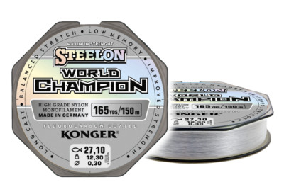 KONGER monofile Angelschnur STEELON WORLD CHAMPION FC 18/150m