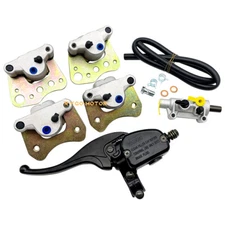 Front Rear Brake Master Cylinders Brake Calipers W/Pads for Polaris ATP 330 500