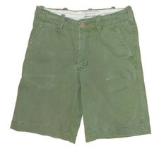 Abercrombie  Fitch NY Kids Boys 16 Chino Shorts Khaki Green Drawstring Waist