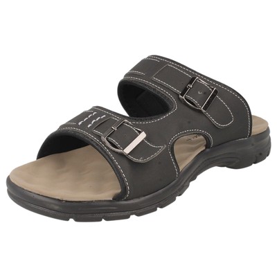 black backless sandals