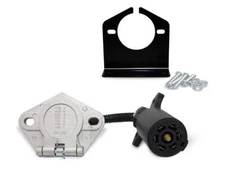 7 Pin Round to 7 Way RV Blade Trailer Adapter Connector Wiring Harness, Vehicle