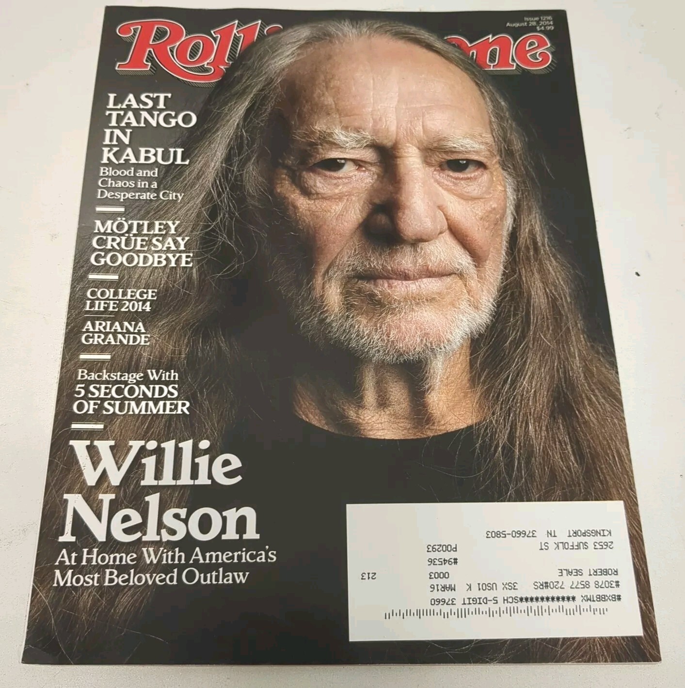 Rolling Stone Magazine August 28, 2014 Willie Nelson Issue 1216