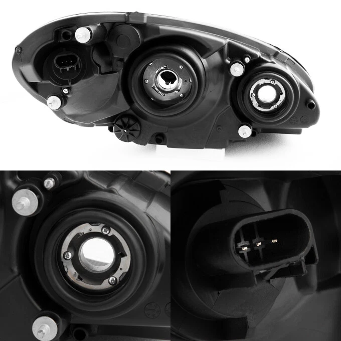 Faros de repuesto negros para Chrysler PT Cruiser Fit 06-10 L+R Foto 3 de 4