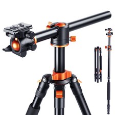 K&F Concept 76" Twist lock Camera Tripod w/Center Axis Horizontal Monopod T254A6