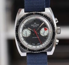 Silgar Vintage Diver's Chronograph! 37mm Steel Case! Valjoux 7733! Panda Dial!