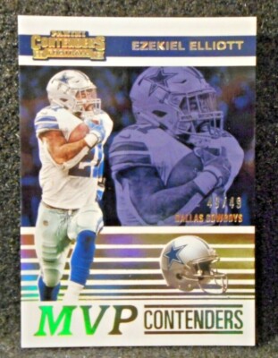 2019 Ezekiel Elliott Contenders MVP Contenders Gold Insert...49/49...Cowboys