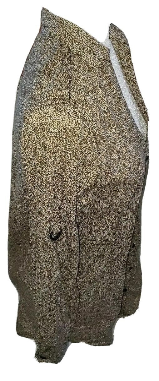 Zara Basic Women’s Leopard Blouse Long Sleeve But… - image 5