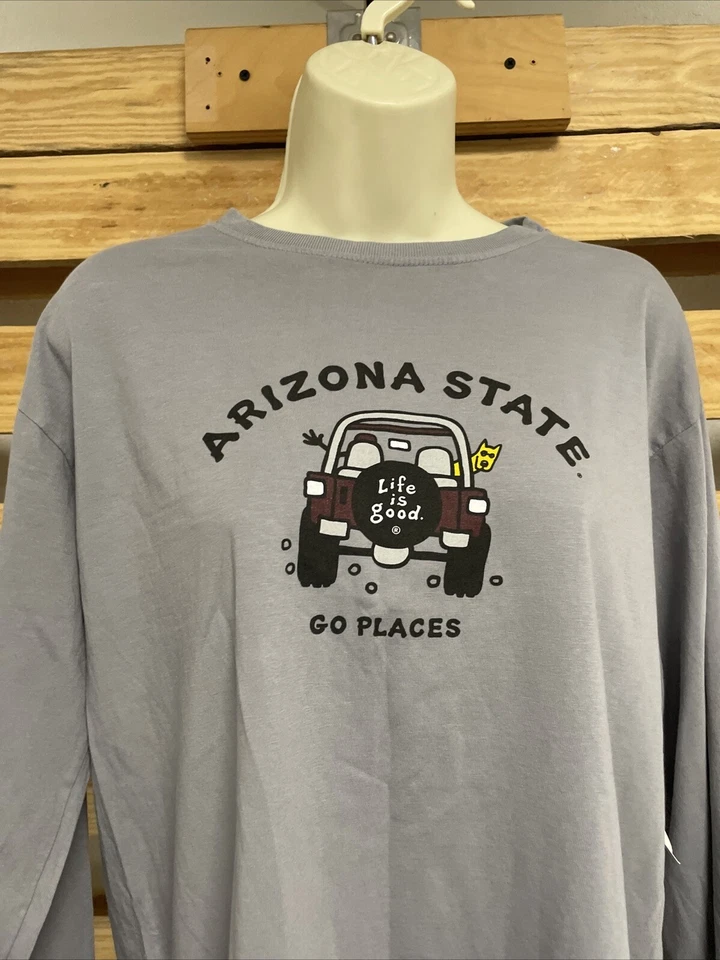 Blue 84 Life is Good Arizona State Go Places Long Sleeve T-Shirt Men's Size M KG - Image 2 of 4