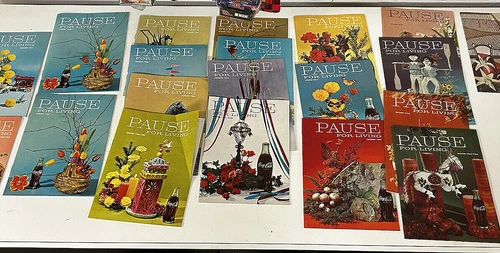 Lot Of 19 Vintage Coca-Cola Pause For Living Party Recipe Magazines 1961-1969