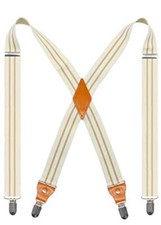 Adjustable Elastic X Back Style Suspenders for Men's and Women's With Cream
