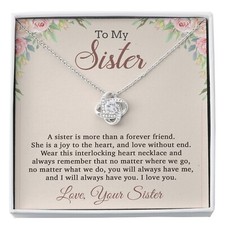 To My Sister Necklace, Brother to Sister, Birthday gift For Sister from Brother