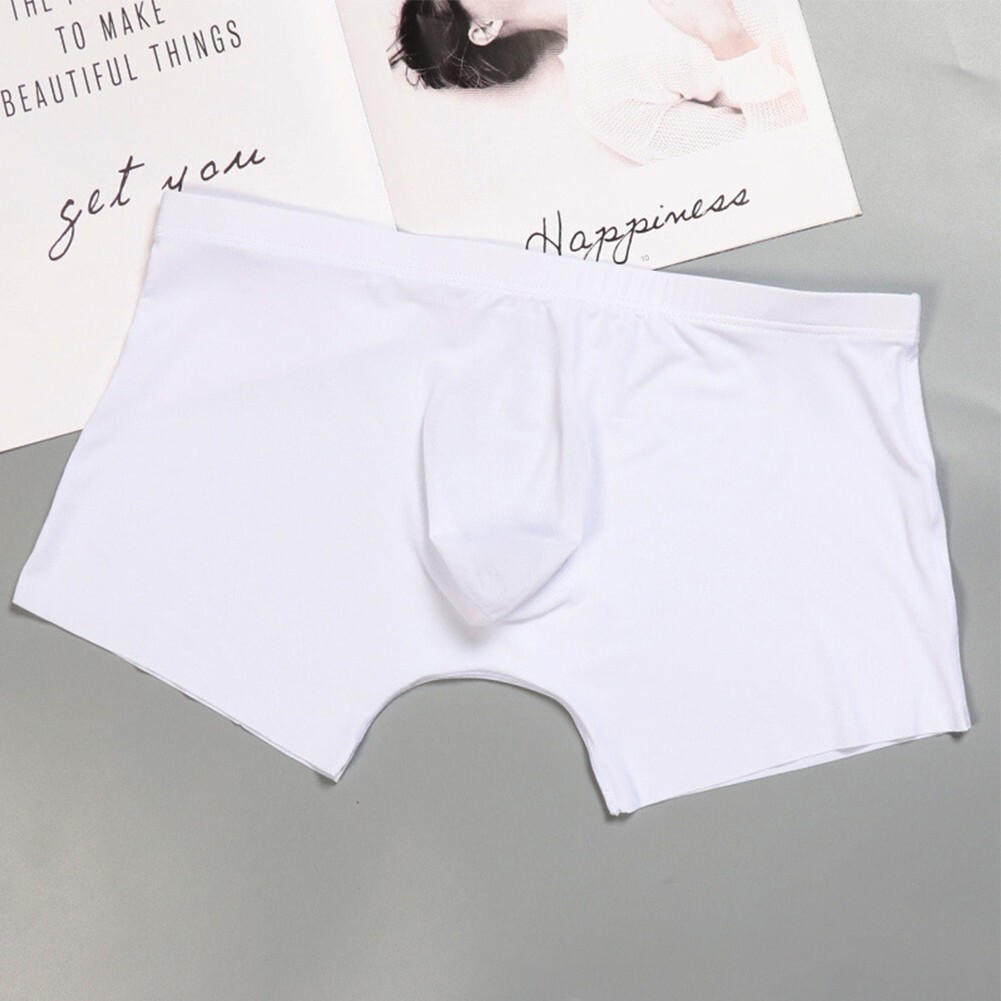 Underwear for Men Soft and Low Waist Boxer Briefs with a Solid Color