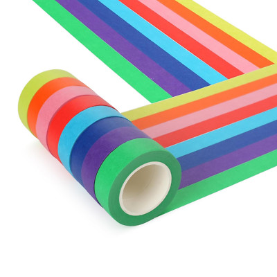 8 Rollen Farbiges Klebeband, 18Mmx12M Regenbogen Washi Masking Tape 