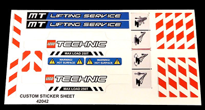 Custom Aufkleber für 42042 Replacement Sticker for 42042
