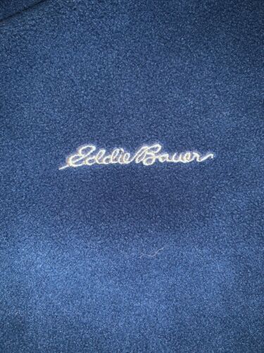 Eddie Bauer Mens Blue 1/4 Zip Mock Neck Pullover Athletic Jacket - Medium M - Picture 2 of 5