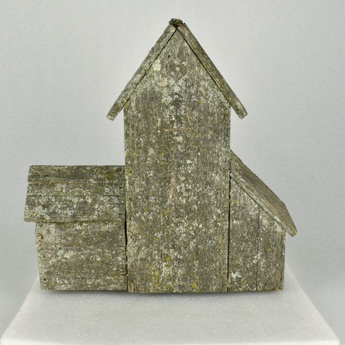 Vintage Rustic Primitive Handmade Wood Birdhouse Decor 3-Compartment 15" Tall - Picture 4 of 15