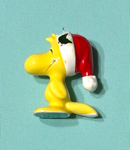 Peanuts Woodstock Ceramic Ornament 1972 United Feature Syndicate Japan Christmas - Zdjęcie 1 z 13