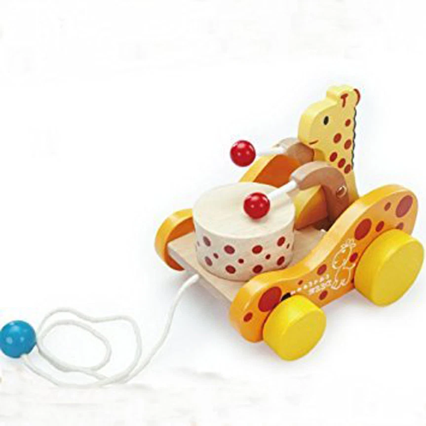 Jirafa Madera Natural Juguete Tradicional Pre-Kindergarten para Niños y Niños Pequeños Foto 4 de 4