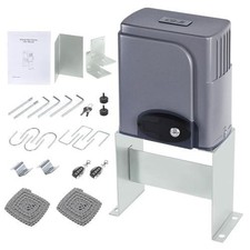 Co-z 1400lb Sliding Gate Opener 40ft Max Dual Remotes Chain Drive