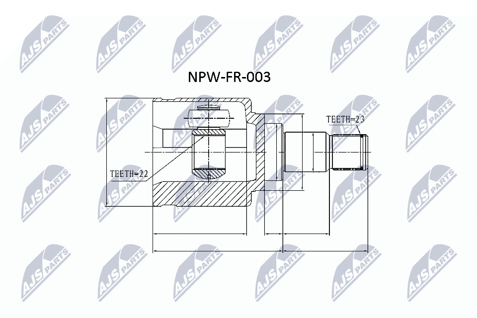 N.T.Y. NPW-FR-003.NTY Joint Kit, drive shaft for FORD