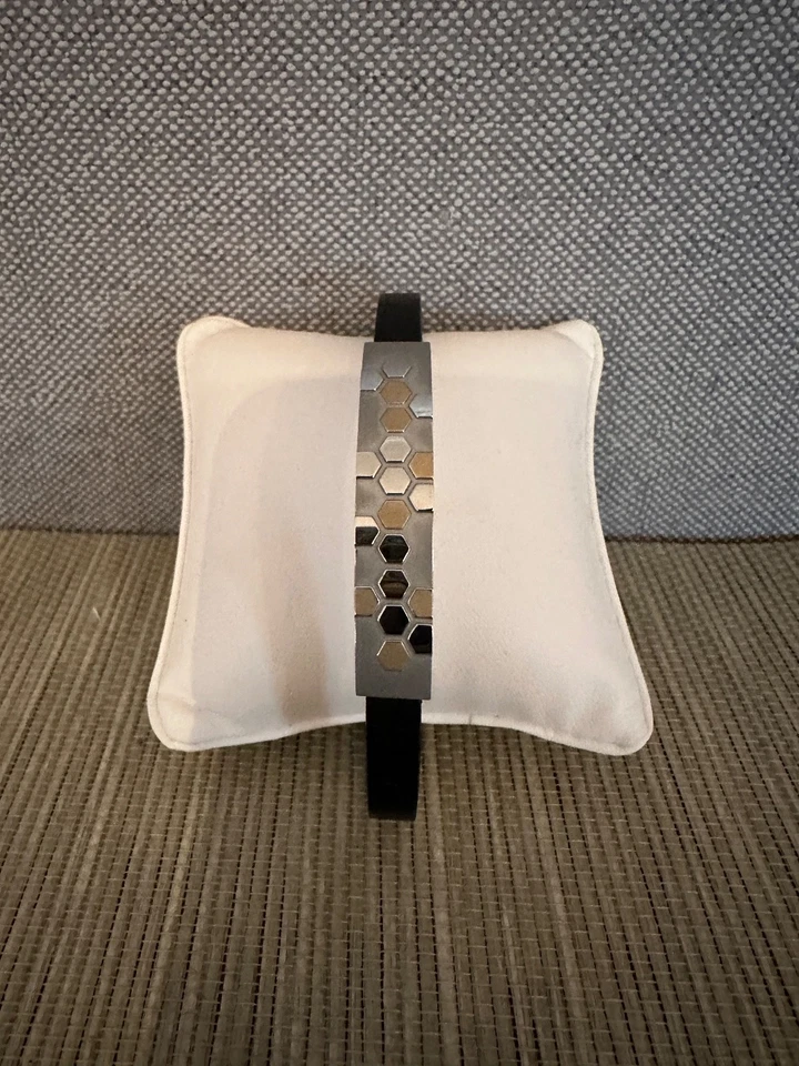 Energetix Armband Magnet - Modeschmuck Unisex Kautschuk Edelstahl Wellness - Bild 3 von 4