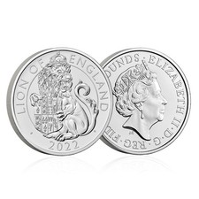 eBay Live 15-12-25 Royal Mint UK Lion of England Tudor Beasts BU £5 Coin 2022
