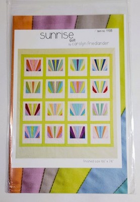 Sunrise Quilt Pattern Block Templates 66'' x 74'' with size options Uncut