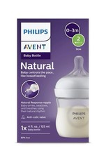 Philips Avent Natural Baby Bottle with Natural Response Nipple - Clear - 4oz