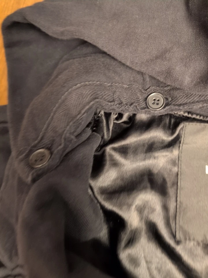 Chaqueta Hurley Hombre y Mujer Negra Doble Pecho Algodón Guisante Abrigo Forrado XL Con Capucha Foto 4 de 4