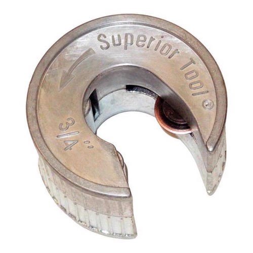 Superior Tool 35034 Zinc Silver Single Handed Pipe Cutter 3/4 Dia. in.