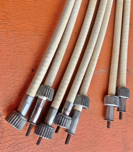 NOS Vintage dragster Sanyo white speedo cables & inners Bike Bicycle speedometer