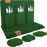 Shinfly Tischsets Abwaschbar Platzsets Aus Filz 18Er Set, Abwischbar Tischsets,