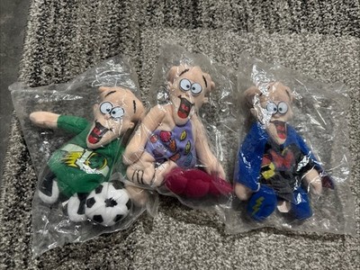 Warheads Dudes - Lot Of 3 Bean Bag Plush Toy Doll War Head Candy 1998 NEW