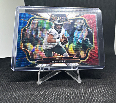 Panini 2025 Select Field Level Jalen Hurts #490 Eagles Tri-Color Prizm /99