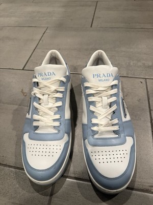 Prada Men's Downtown Logo Leather Low-Top Sneakers