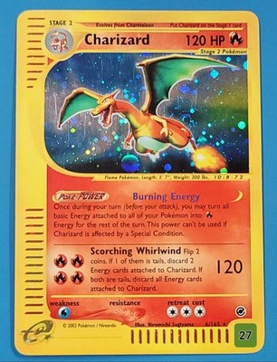 Pokemon Charizard 6/165 Expedition Base Set Holo Rare e-Reader 2002 EN
