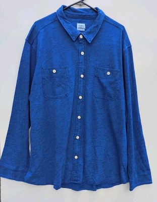 FLINT and TINDER Men's Blue Long Sleeve Button Shirt 3XL