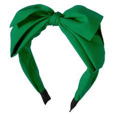 Big Green Bow Headband for Women - Wide Turban Knotted Bow Hair Accessories, ...