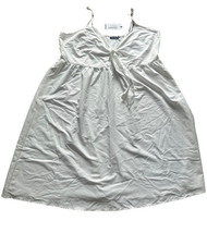 BNWT Boohoo White Strappy Skater Dress Cutout Knot  Size 24