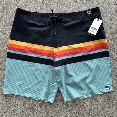 Billabong All Day Pro Boardshorts 20.5  Striped Mens Size 40 Colorblock
