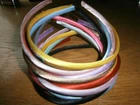 Satin Fabric Covered Alice band Headband x 8 Assorted Colours