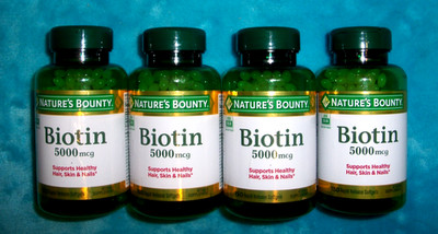 4 Nature's Bounty Biotin 5000 mcg (4 X 150= 600) Rapid Release Soft gel-EXP 9/27